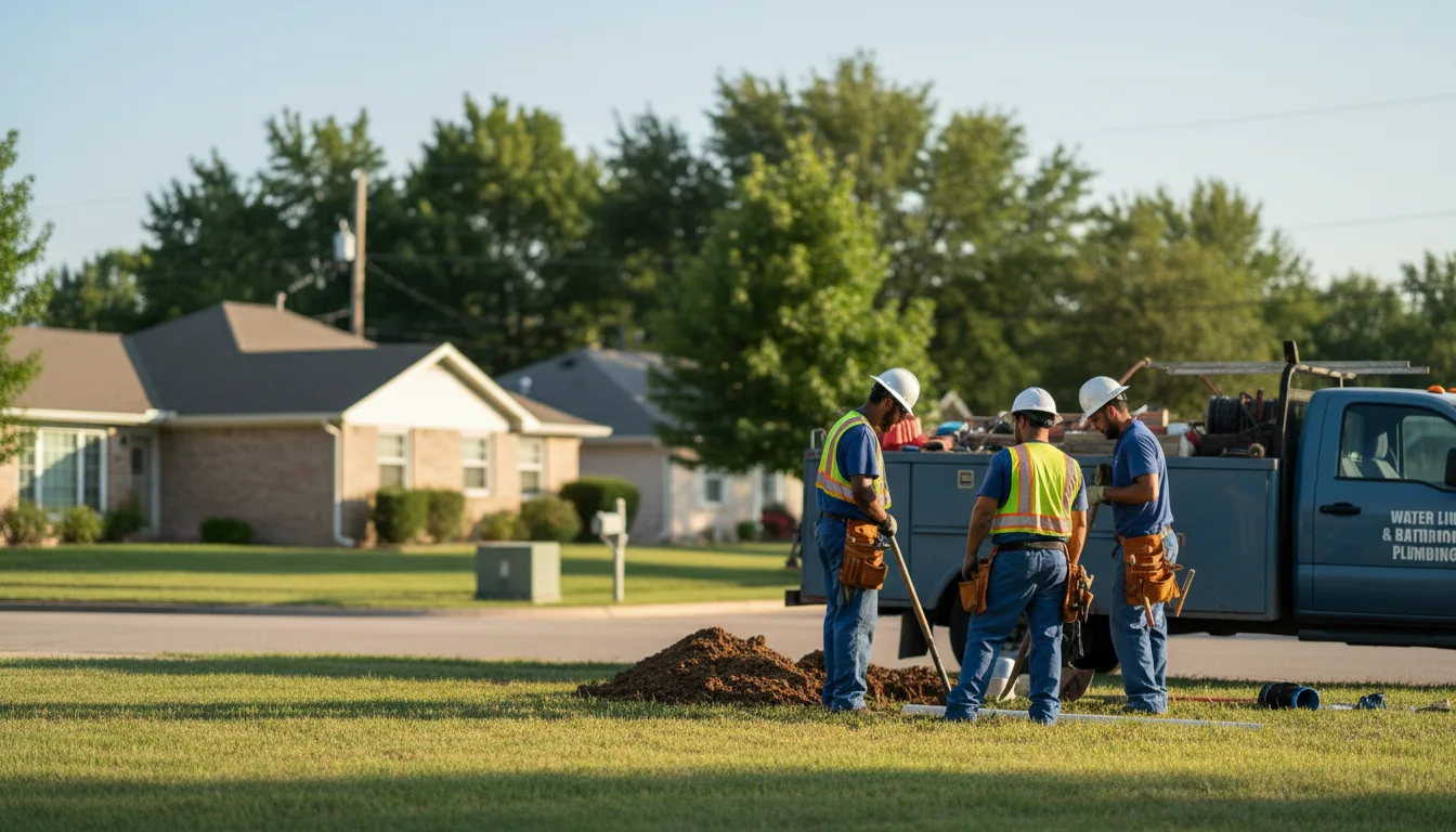 Residential water line and bathroom plumbing service in Bloomington Springs, TN